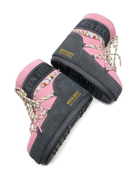 stivali  icon low suede beads donna grigi e rosa MOON BOOT | 80D1409730HJ05